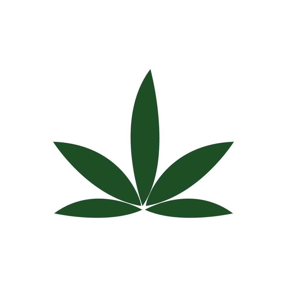 conception d'icône d'illustration vectorielle de feuille de cannabis vecteur