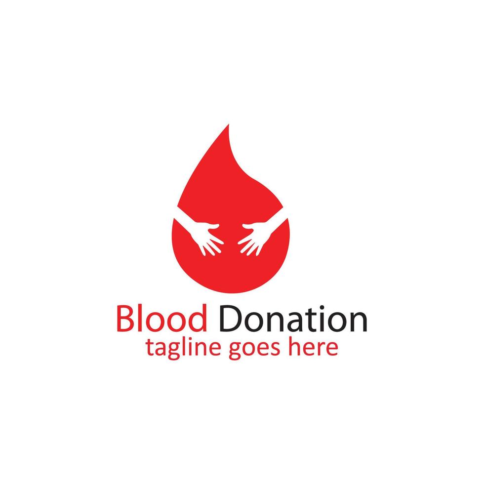 vecteur de conception de modèle de logo de don de sang