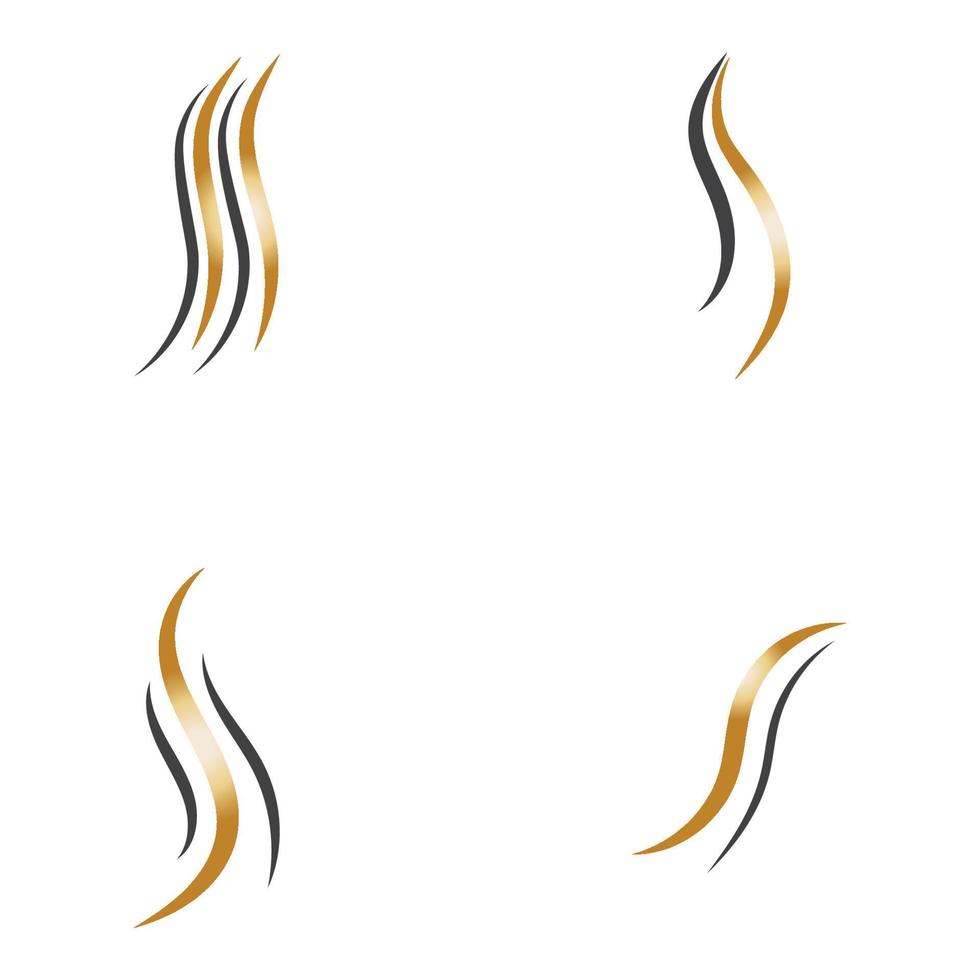 conception d'illustration vectorielle de logo de vague de cheveux vecteur