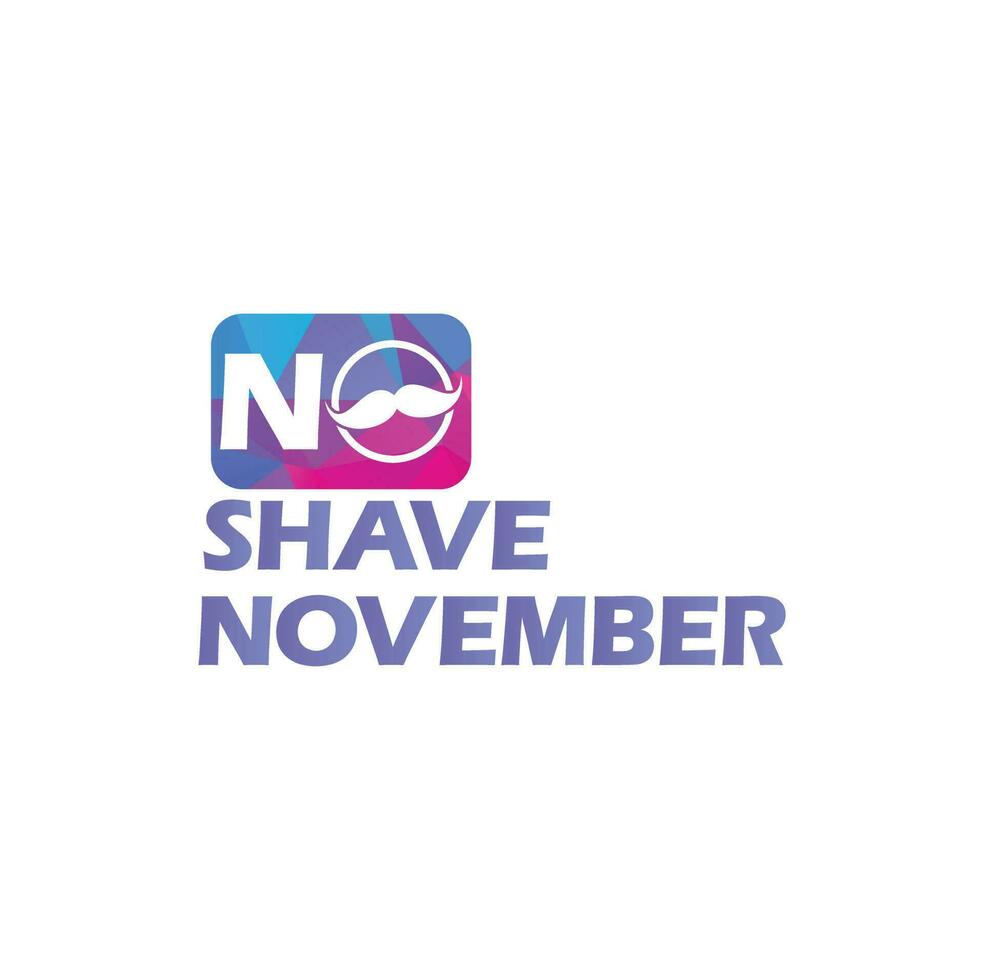 conception vectorielle typographique de novembre sans rasage. affiche ou bannière de vecteur pour un événement de novembre de solidarité sociale sans rasage contre la campagne contre le cancer de la prostate chez lhomme