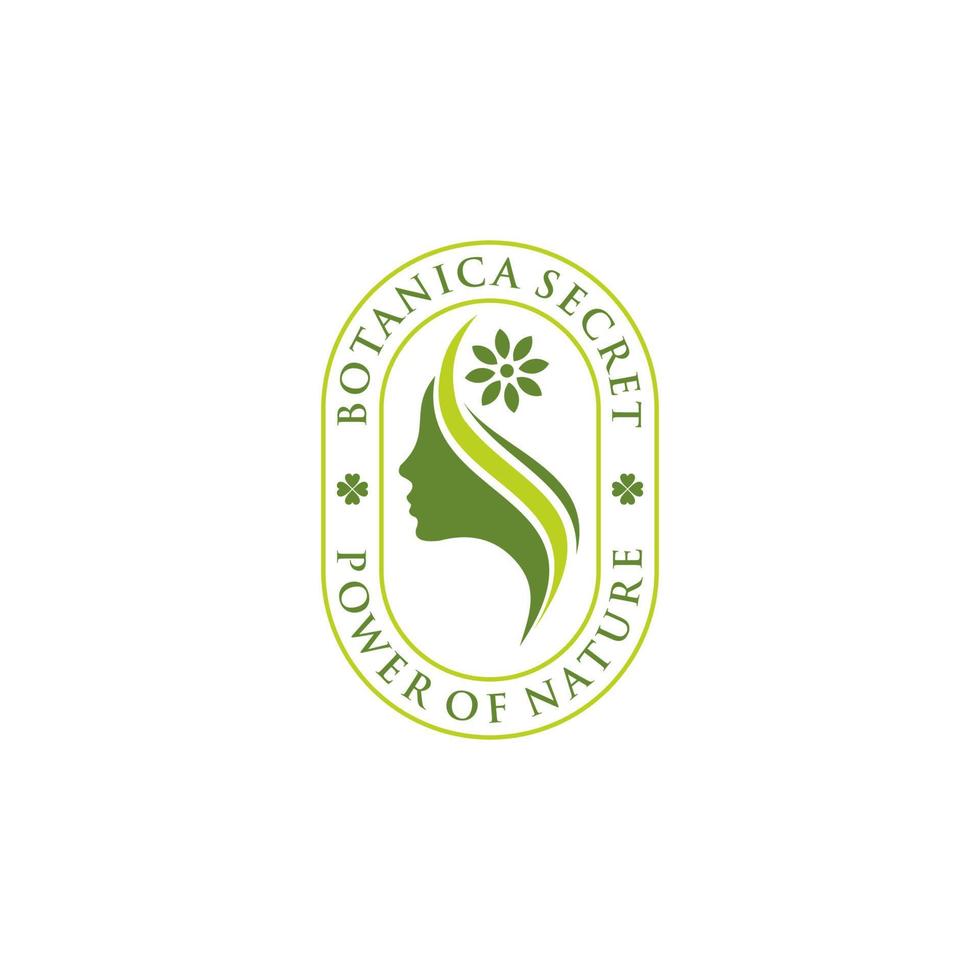 création de logo de beauté botanique vecteur