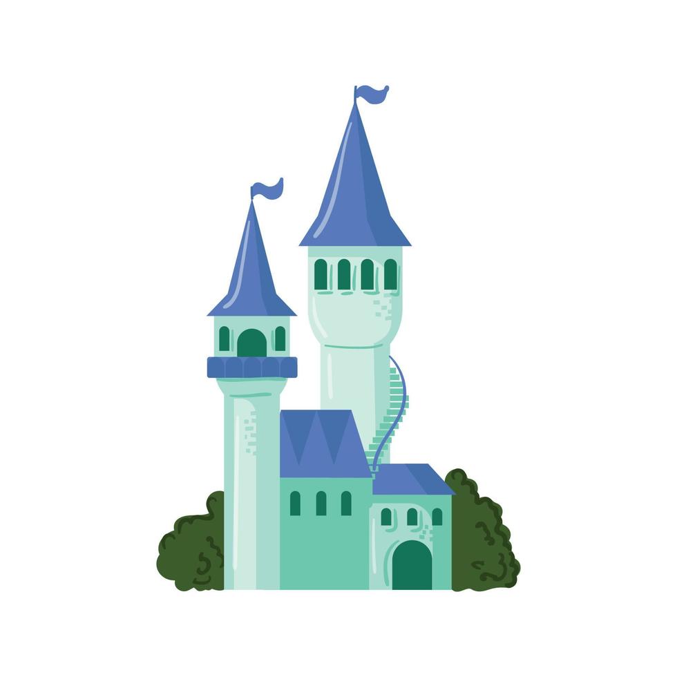 châteaux de contes de fées pour princesses vecteur