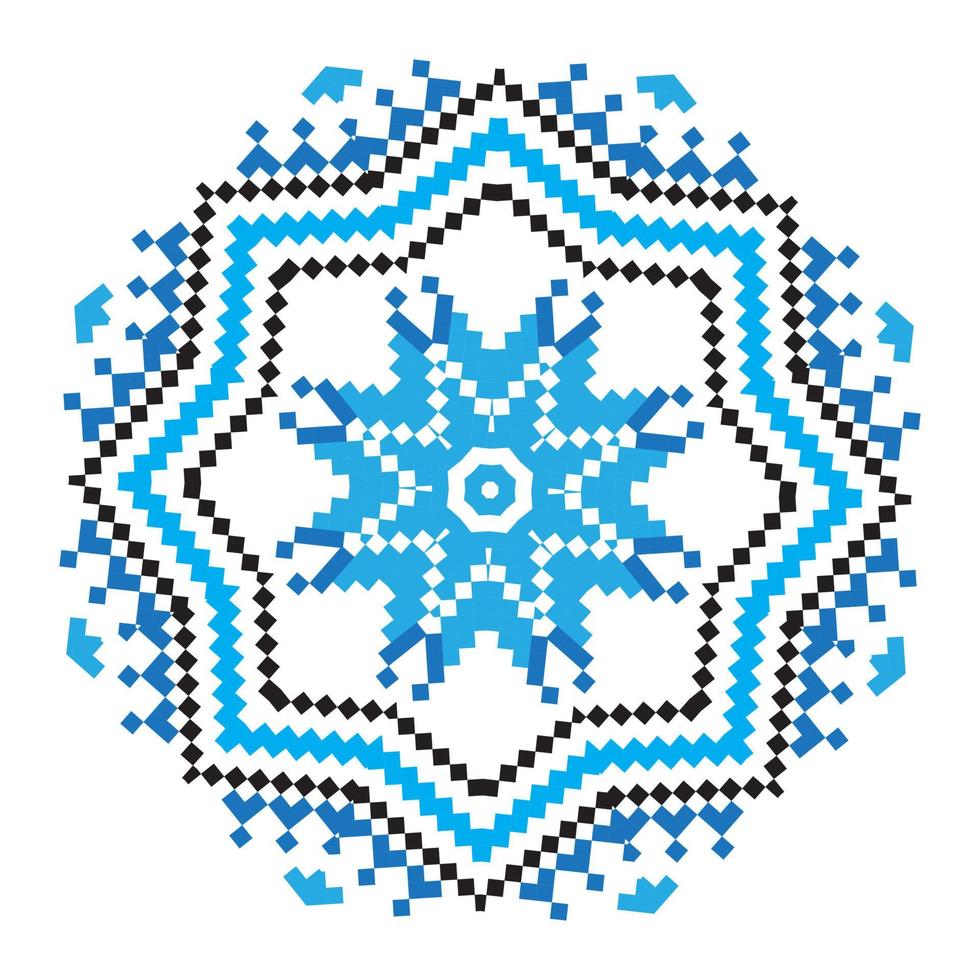 motif de mandala d'ornement ethnique de différentes couleurs vecteur