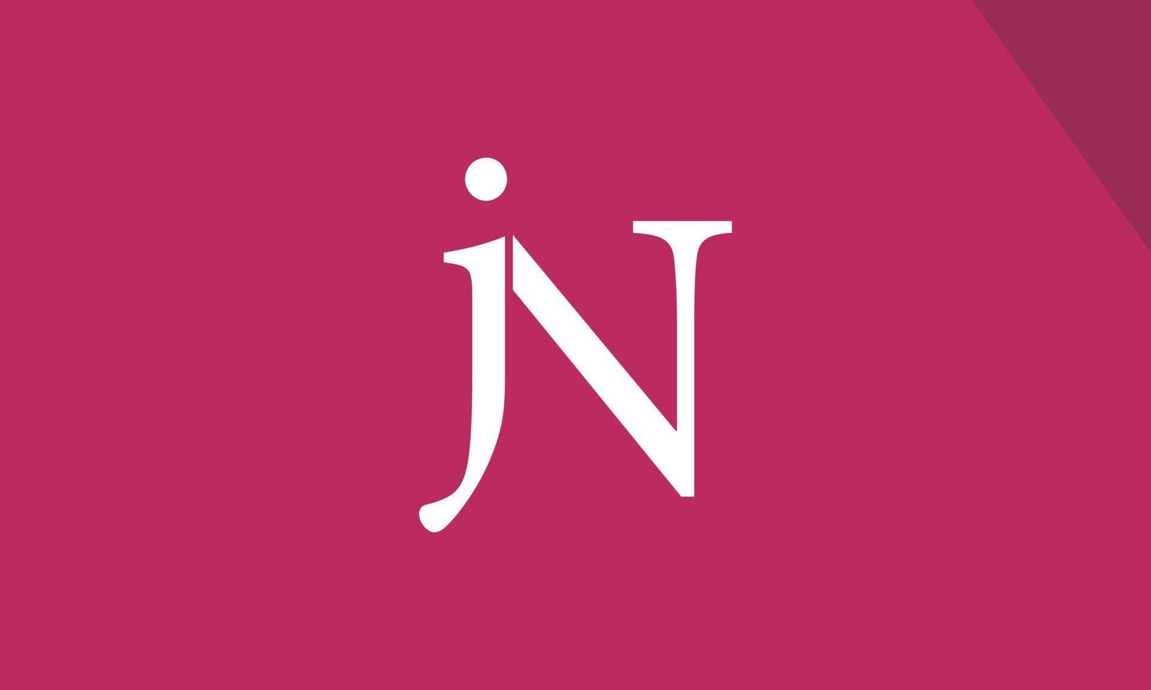 alphabet lettres initiales monogramme logo jn, nj, j et n vecteur