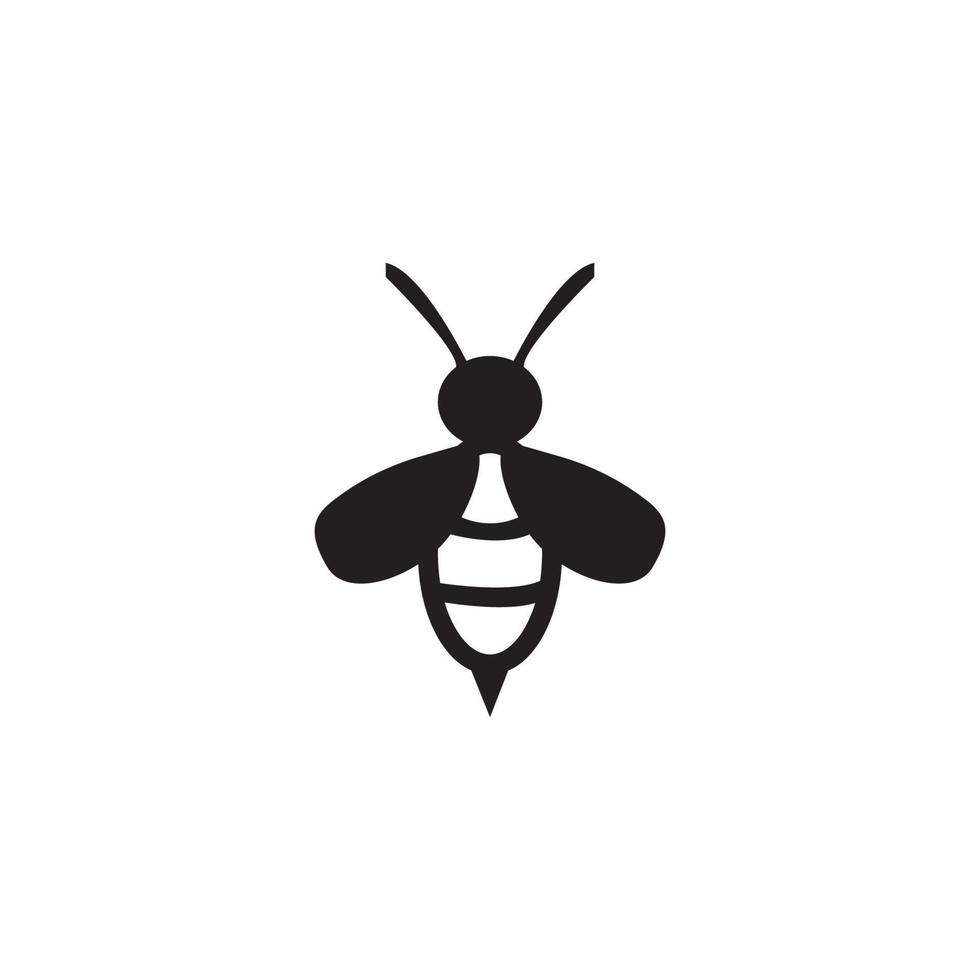 logo d'icône d'abeille, création vectorielle vecteur