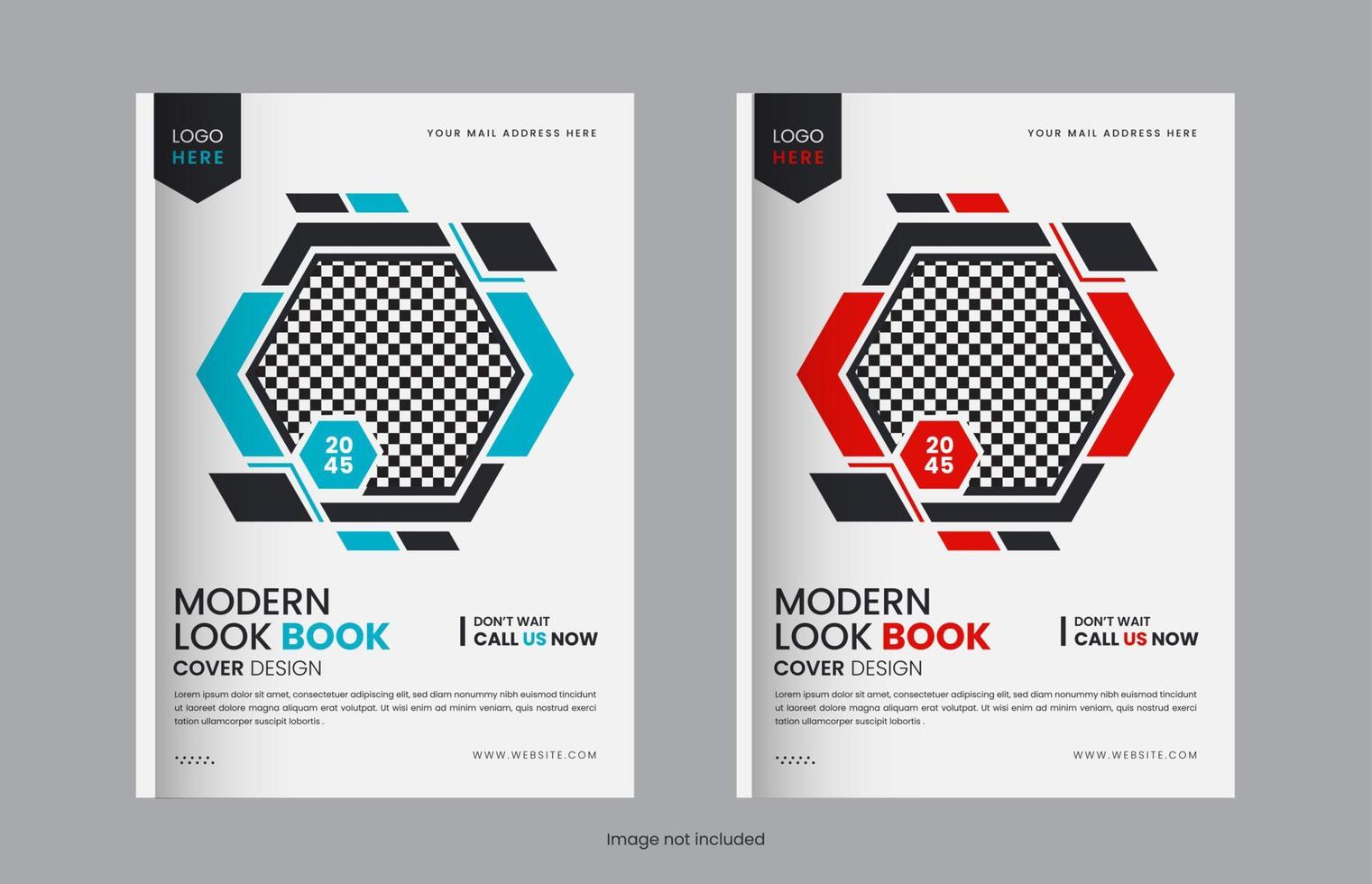 conception de décor de couverture de brochure de rapport annuel d'entreprise d'impression avec des formes créatives vecteur