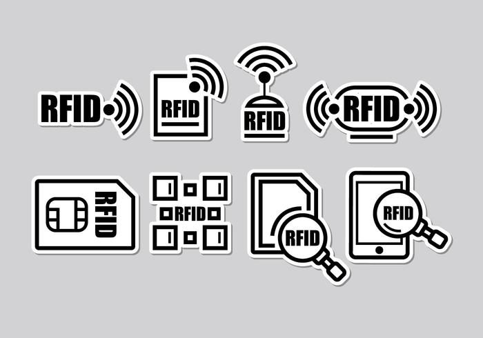 Icônes RFID vecteur