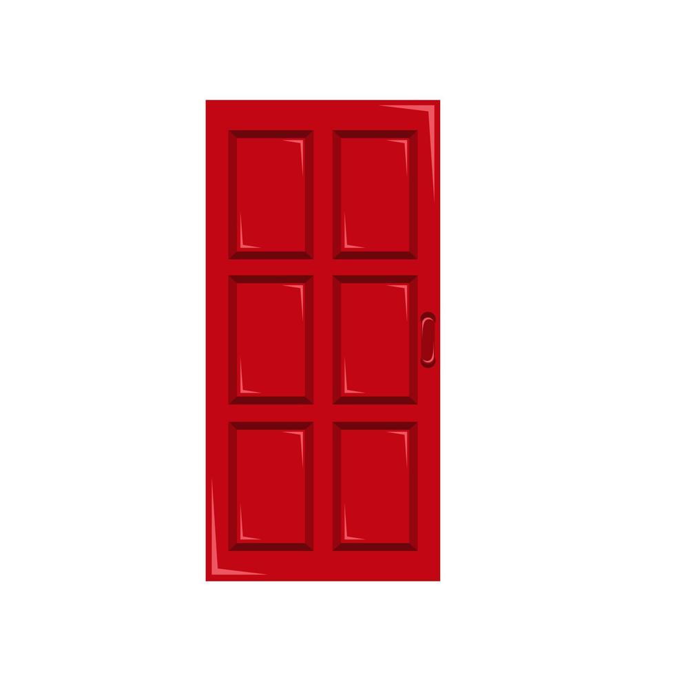 illustration de la porte rouge vecteur
