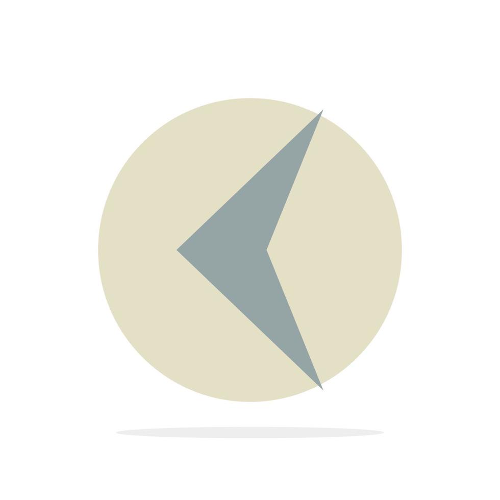 flèche retour signe abstrait cercle fond plat couleur icône vecteur