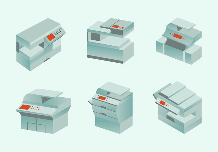 Photocopieur photocopieuse moderne design plat vecteur