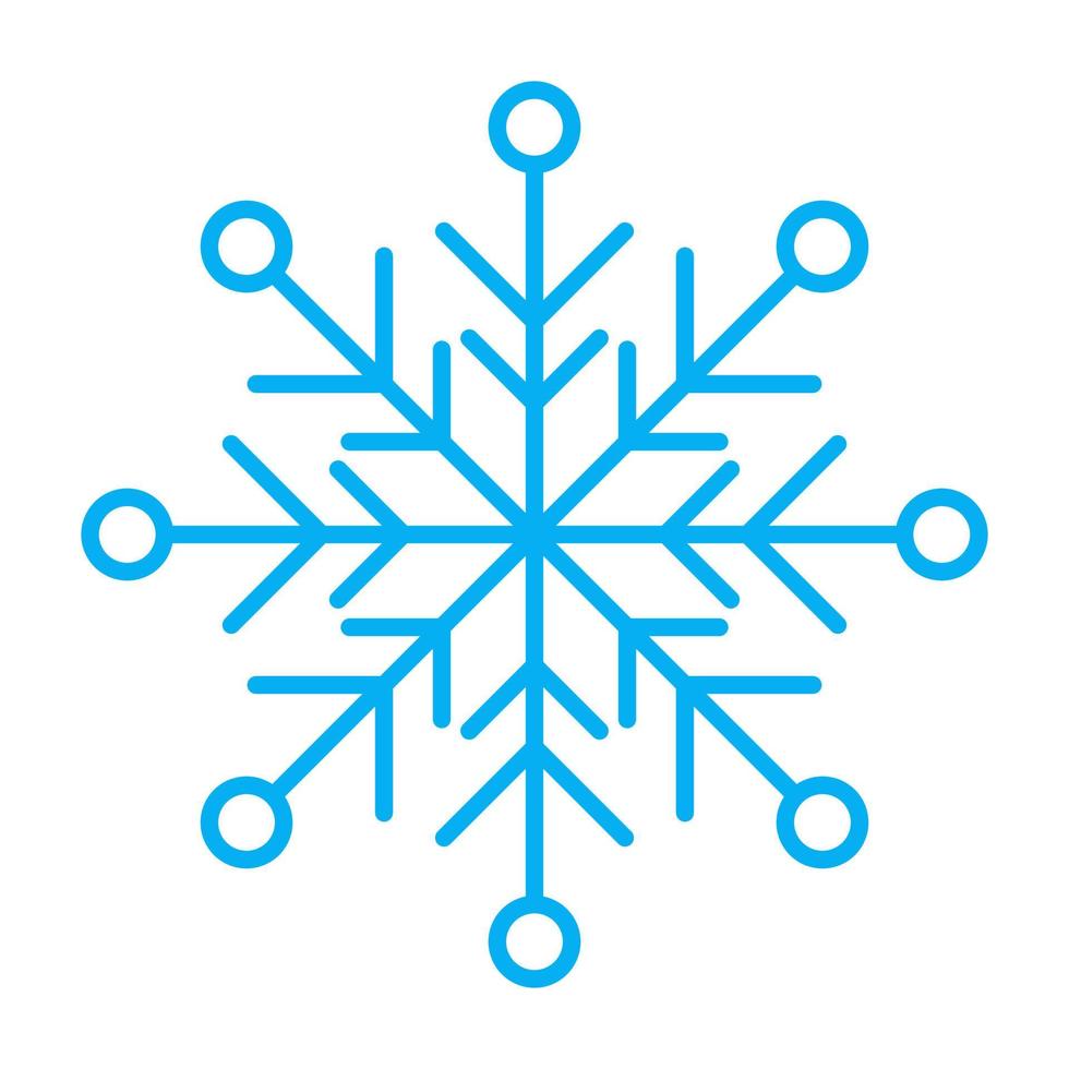 flocon de neige. icône de flocon de neige. icône de flocon de neige simple dans la conception de style de ligne. symbole de flocon de neige. illustration vectorielle vecteur