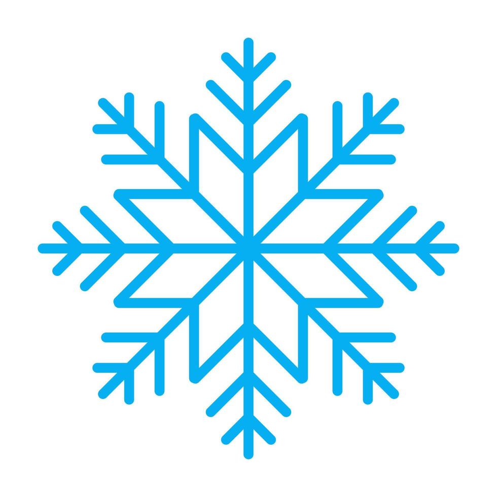 flocon de neige. icône de flocon de neige. icône de flocon de neige simple dans la conception de style de ligne. symbole de flocon de neige. illustration vectorielle vecteur