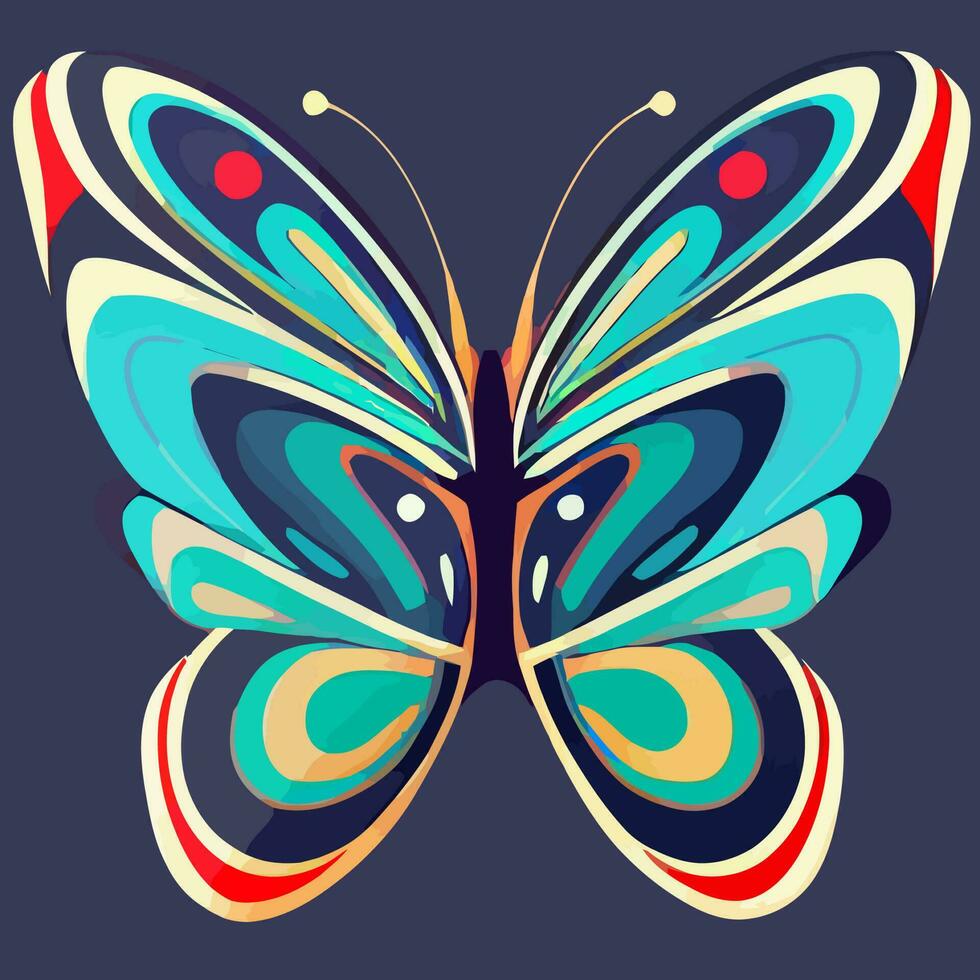 vecteur d'illustration de papillon coloré isolé bon pour le logo, l'icône, la mascotte, l'impression ou la personnalisation de votre conception