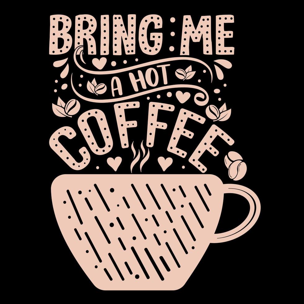 vecteur de tasse de café, élément de typographie café, tasse de café de dessin à la main, grains de café