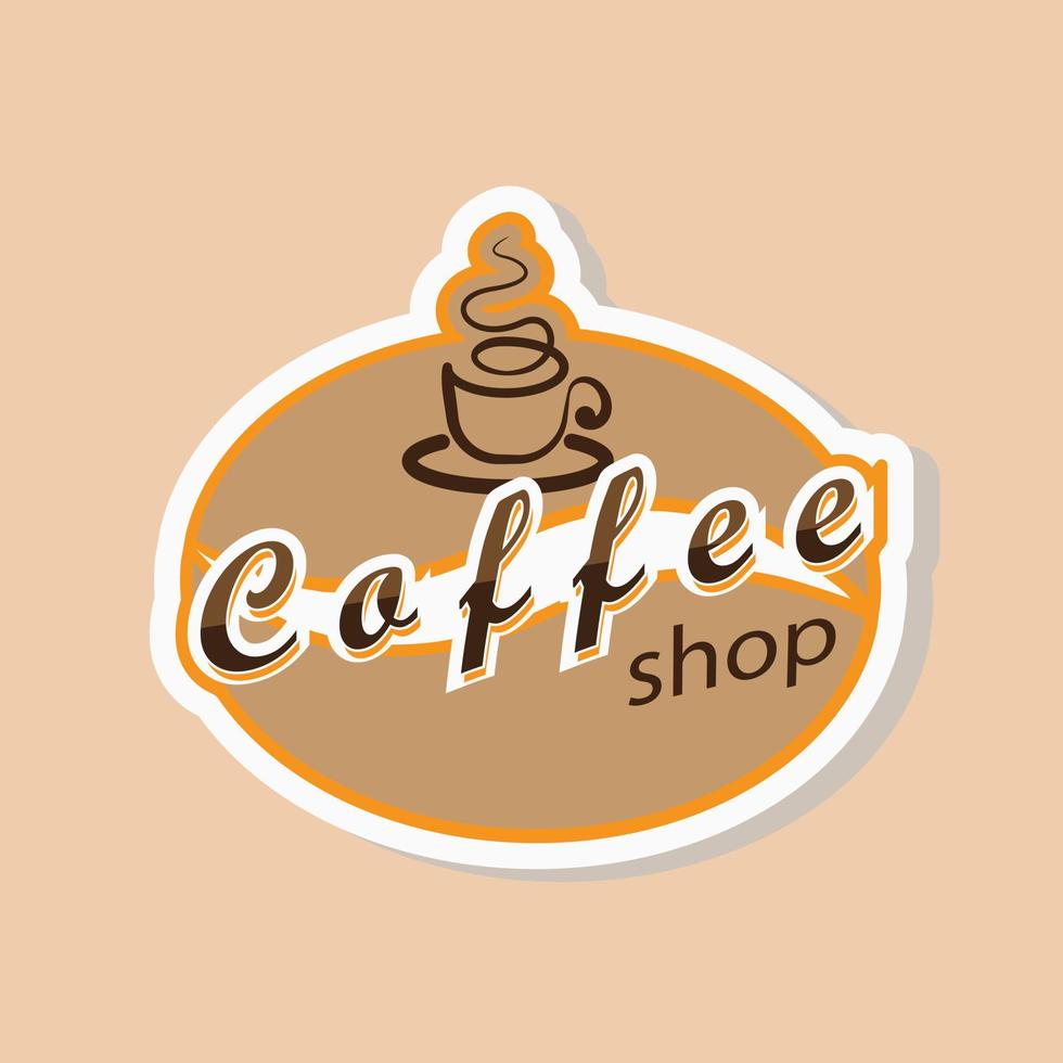 modèle de conception de logo de café. vecteur d'illustration de conception de logo de timbre