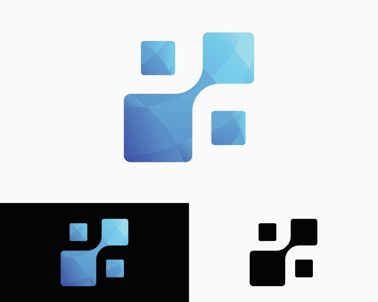 modèle de conception de logo de cube numérique. logo de style moderne. vecteur d'illustration de cube de technologie