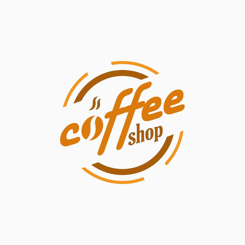 modèle de conception de logo de café. éco, bio, logo de concept naturel, vecteur d'illustration de café