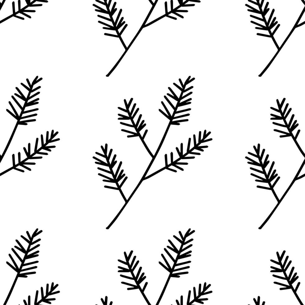 motif de branches de sapin dans un style scandinave moderne en vecteur. conception géométrique nordique abstraite pour l'intérieur de la décoration d'hiver, affiches imprimées, carte de voeux, bannière d'entreprise, emballage. vecteur