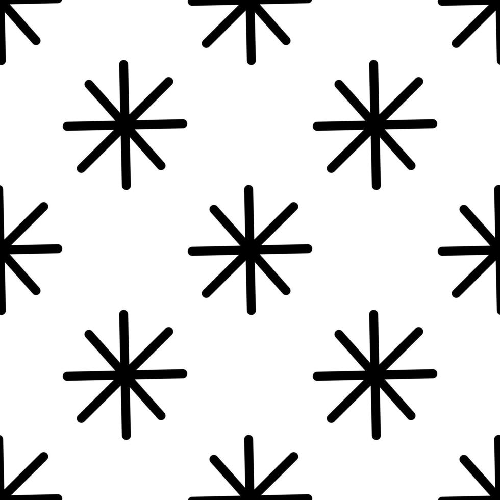 joli motif de flocons de neige dans un style scandinave moderne en vecteur. conception géométrique nordique abstraite pour l'intérieur de la décoration d'hiver, affiches imprimées, carte de voeux, bannière d'entreprise, emballage. vecteur