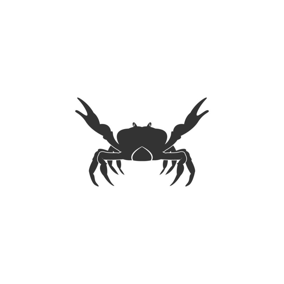 illustration de conception icône logo crabe vecteur