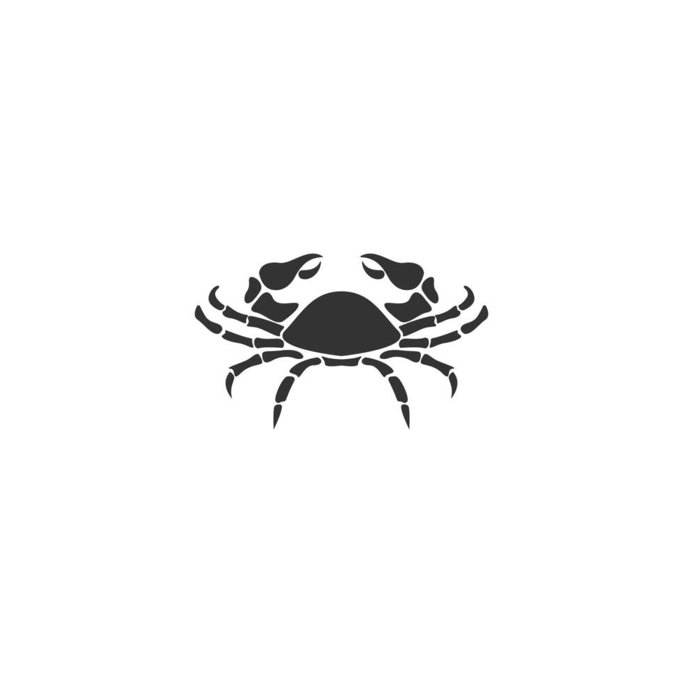 illustration de conception icône logo crabe vecteur