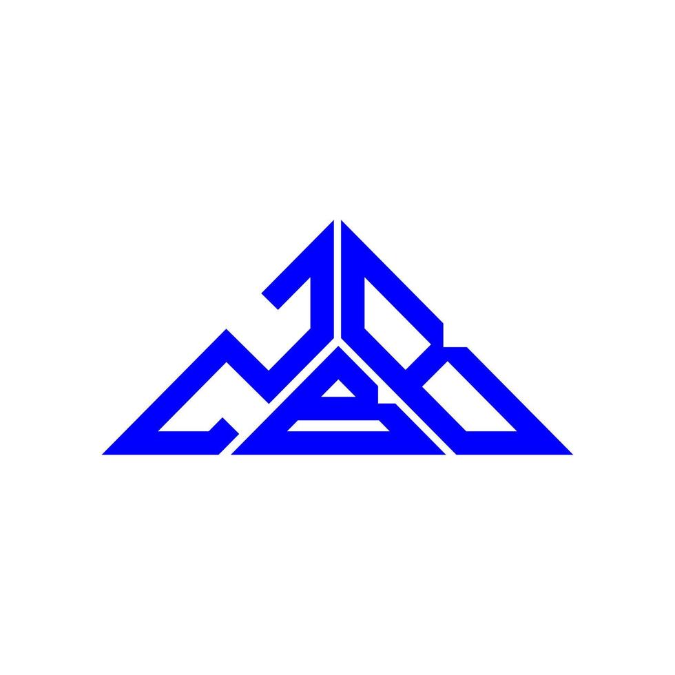 création de logo de lettre zbb avec graphique vectoriel, logo zbb simple et moderne en forme de triangle. vecteur