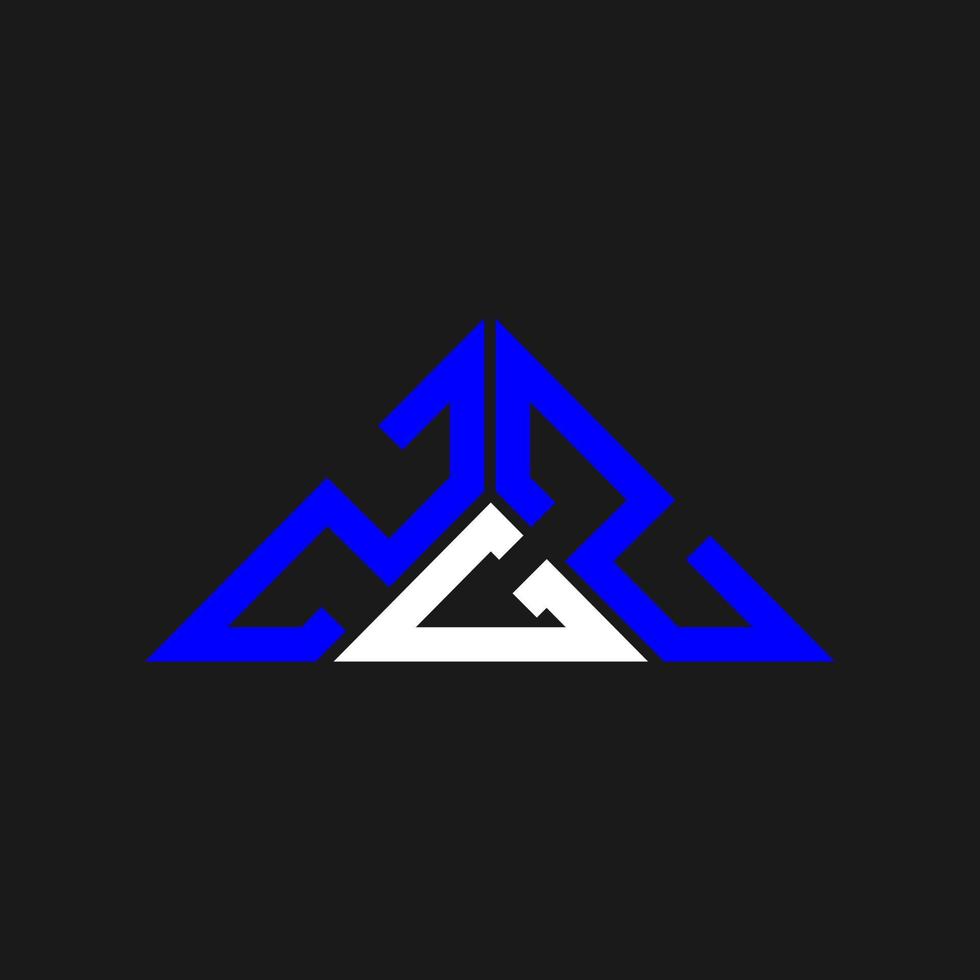conception créative du logo de lettre zgz avec graphique vectoriel, logo zgz simple et moderne en forme de triangle. vecteur
