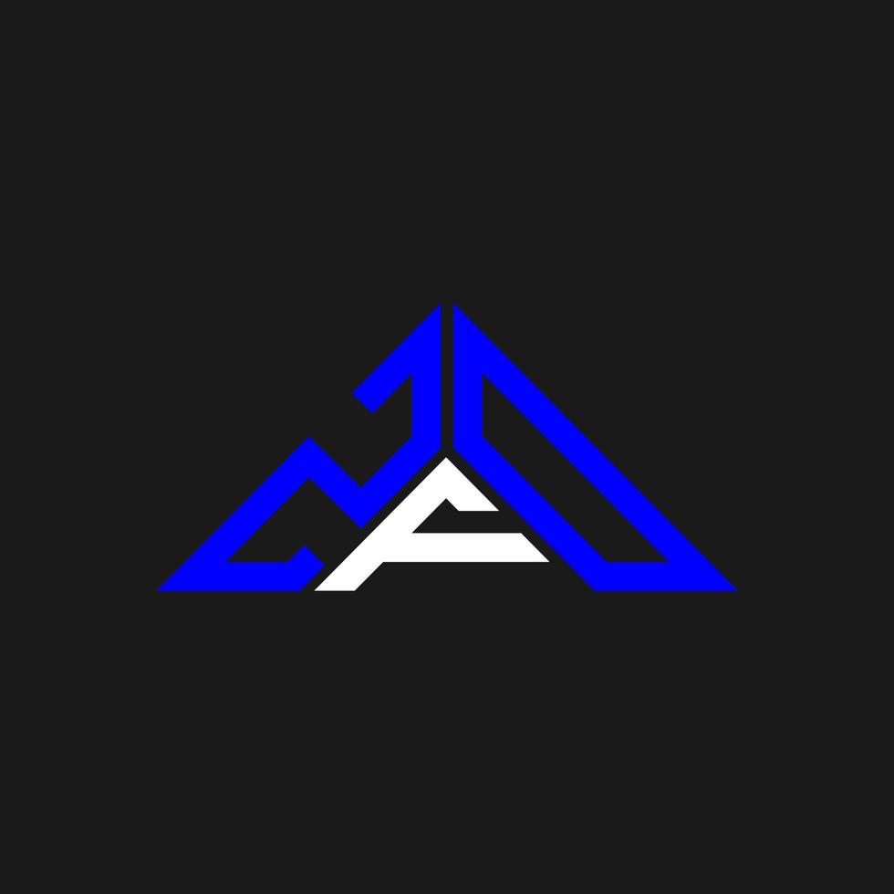 conception créative du logo de lettre zfd avec graphique vectoriel, logo zfd simple et moderne en forme de triangle. vecteur