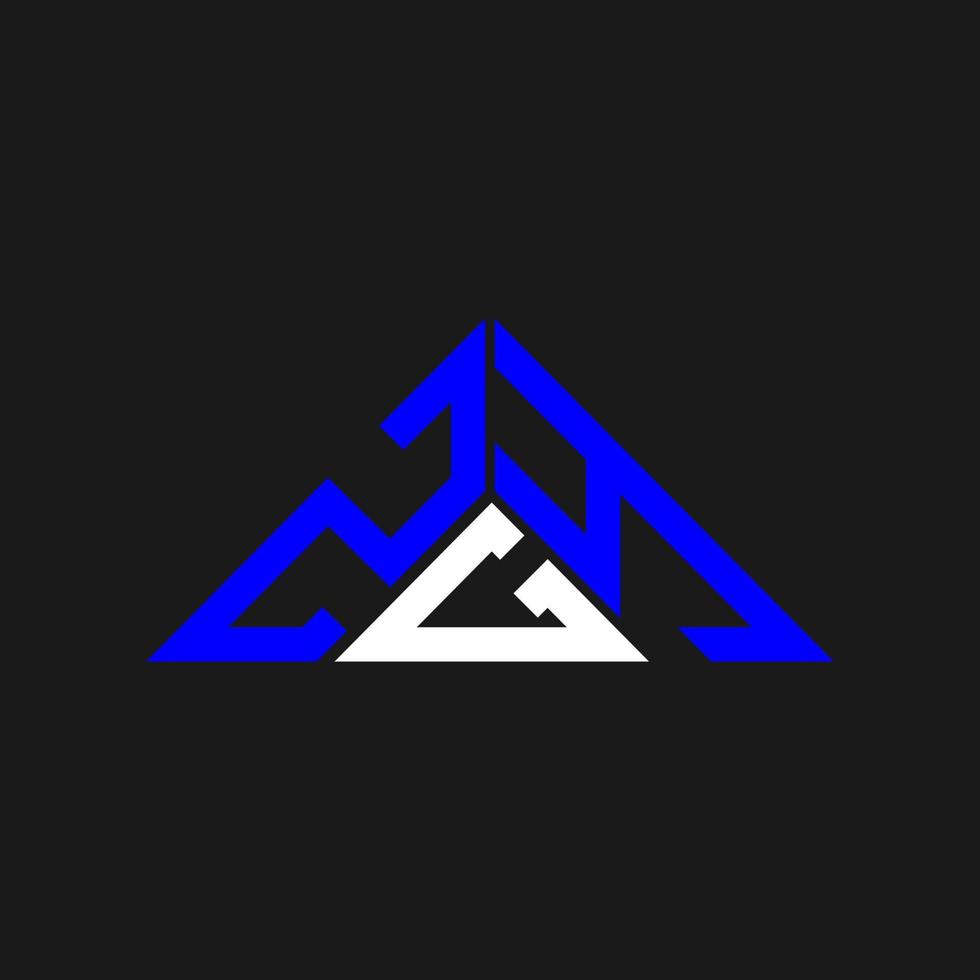 création de logo de lettre zgy avec graphique vectoriel, logo zgy simple et moderne en forme de triangle. vecteur