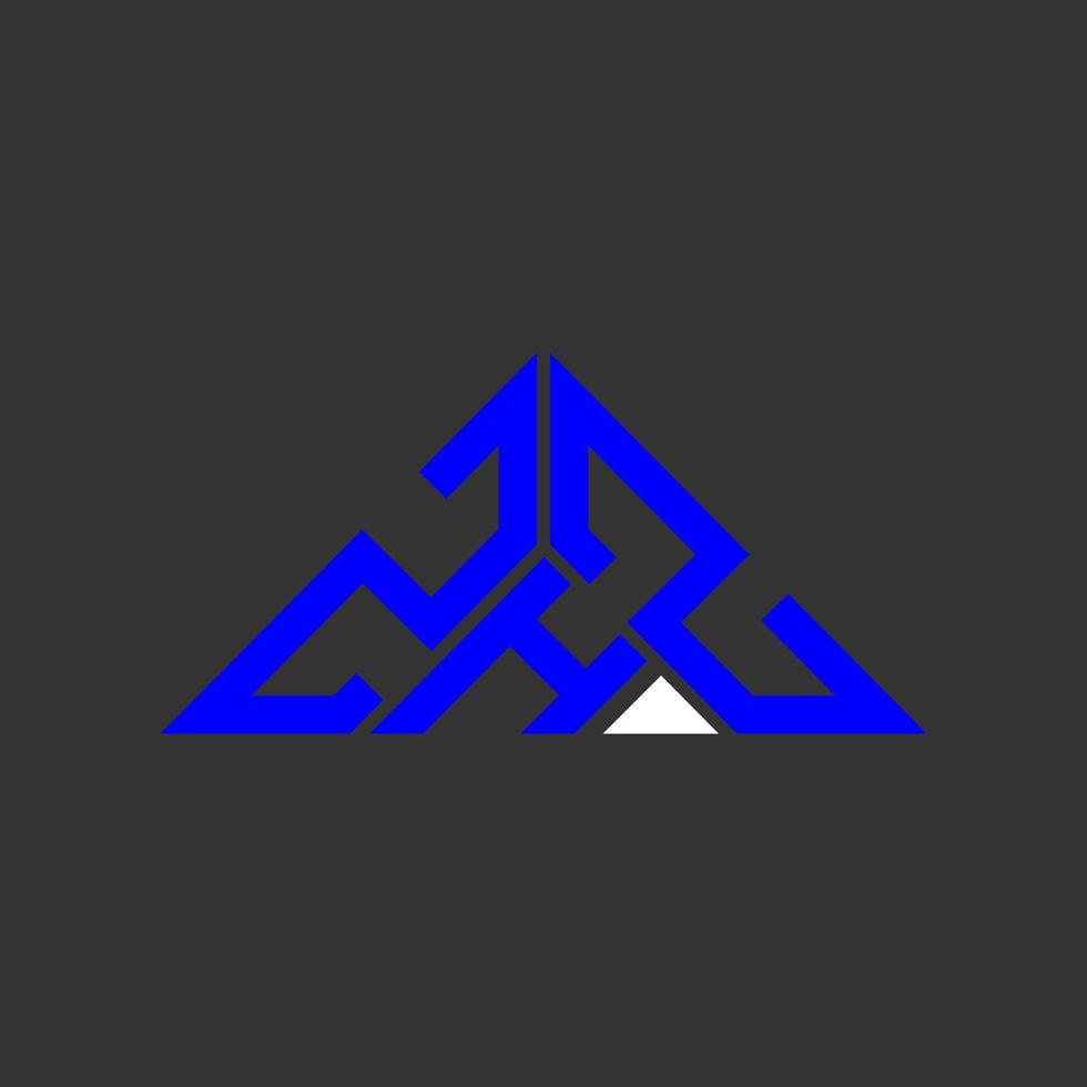 conception créative de logo de lettre zhz avec graphique vectoriel, logo zhz simple et moderne en forme de triangle. vecteur