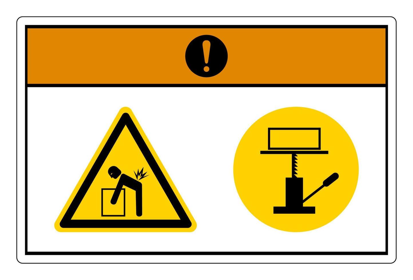 avertissement ascenseur danger utiliser ascenseur mécanique symbole signe sur fond blanc vecteur