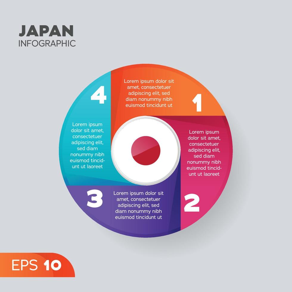 élément infographique du japon vecteur