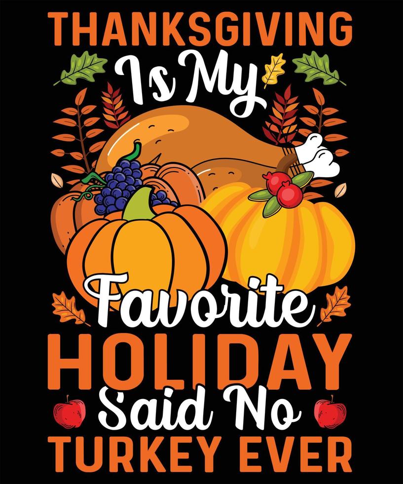 typographie thanksgiving jour dîner automne vacances citrouille vecteur t shirt