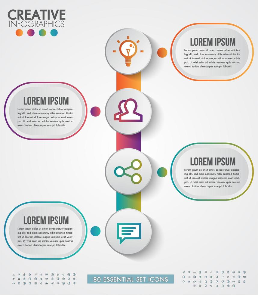 conception moderne infographique pour les entreprises vecteur