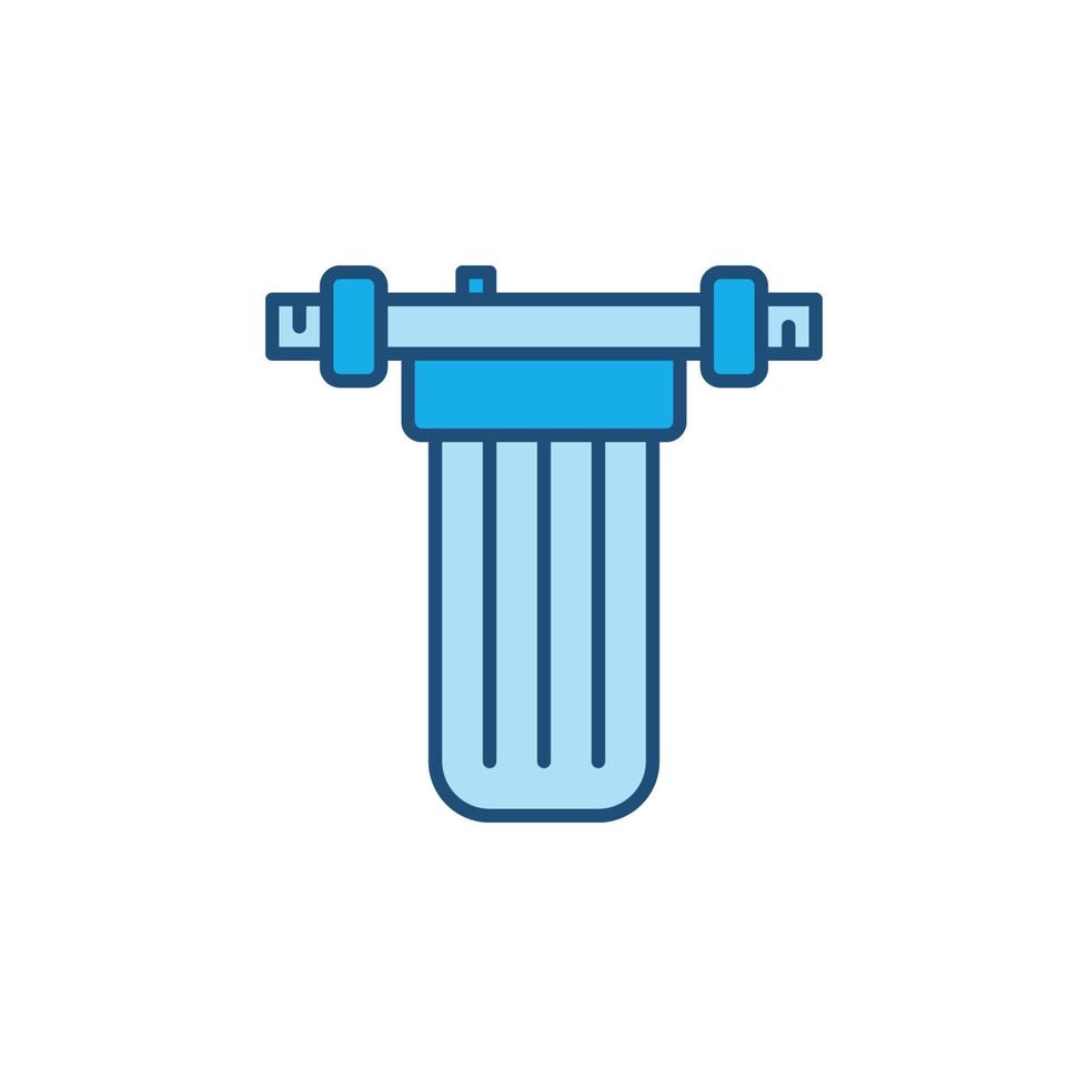 icône bleue de concept de vecteur de filtre à eau principal de vecteur