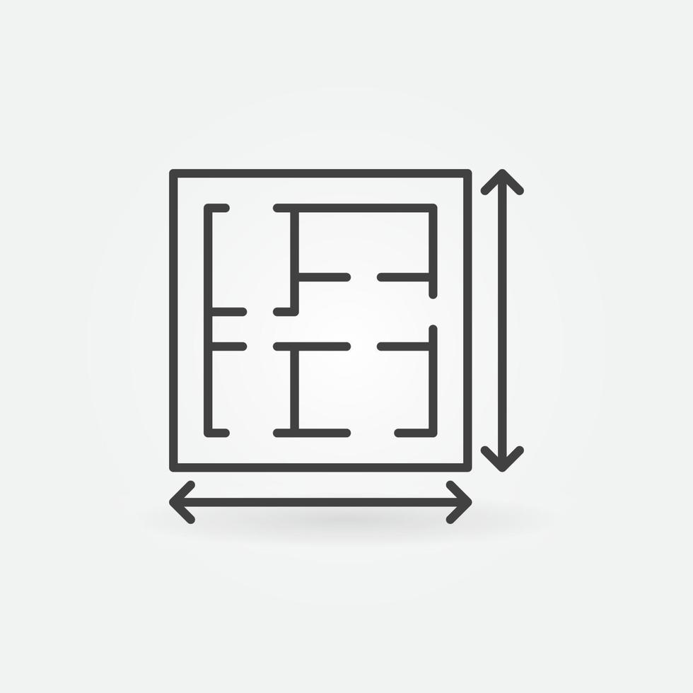 plan directeur avec icône de contour de concept de vecteur de flèches