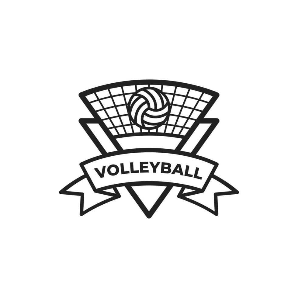 conception de club emblème logo volley-ball vecteur