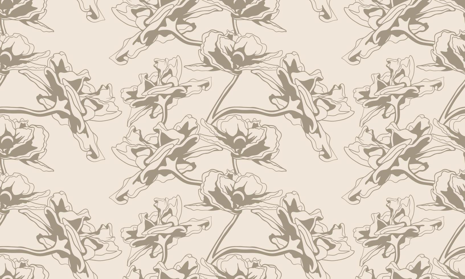 motif floral harmonieux pour l'impression de tissu ou de papier peint. décoration textile vecteur fleur. fond naturel.