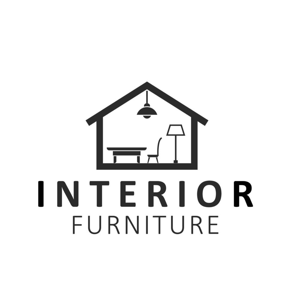 logo de modèle de logo d'ameublement de maison. mobilier d'intérieur vecteur