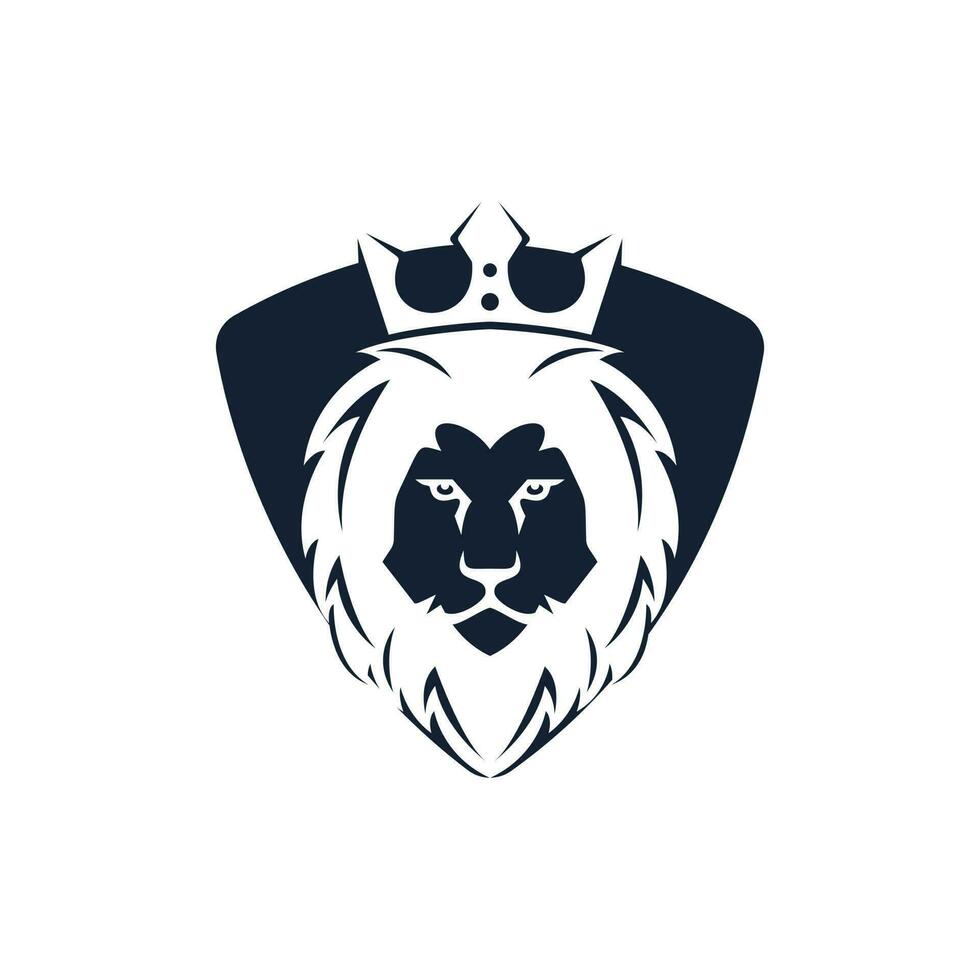 création vectorielle de logo tête de lion. concept de signe de tête de roi lion. vecteur