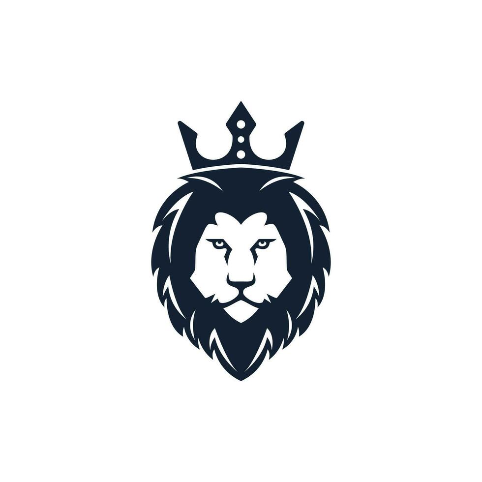 création vectorielle de logo tête de lion. concept de signe de tête de roi lion. vecteur