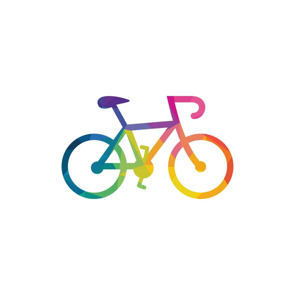 création abstraite de logo de vecteur de vélo. identité de marque d'entreprise de magasin de vélos.