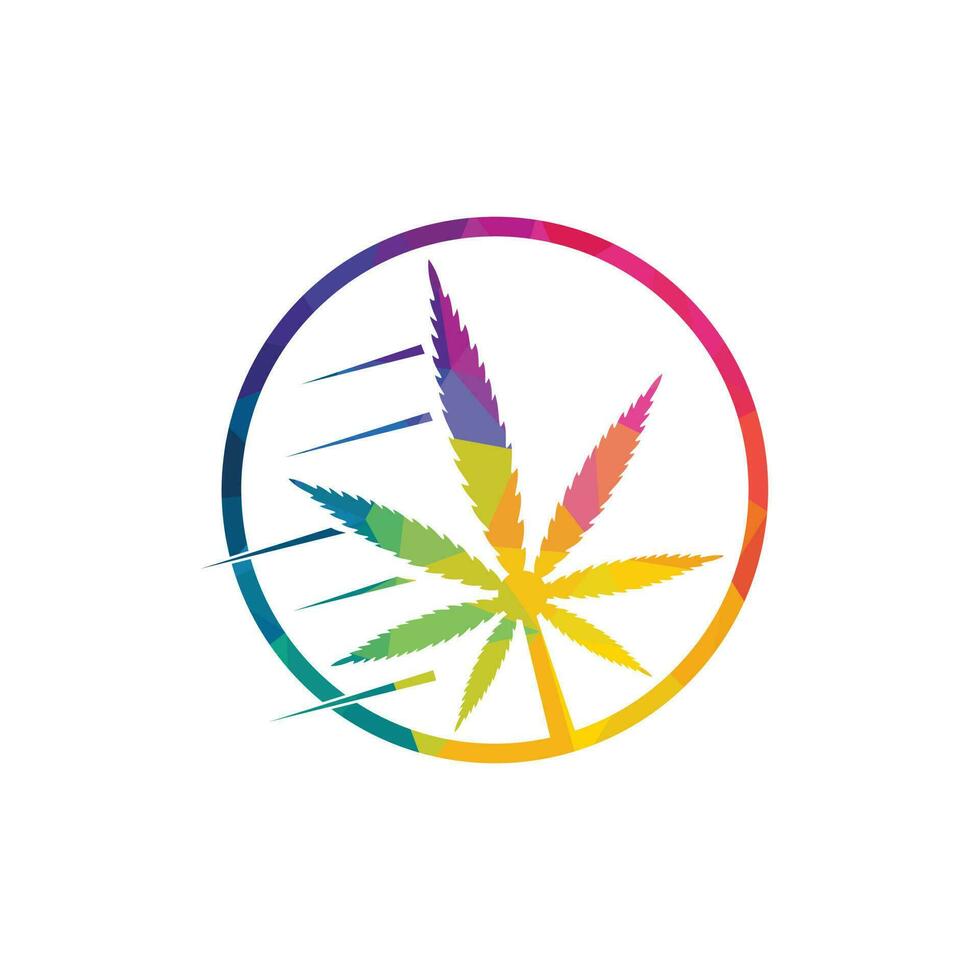 création de logo vectoriel feuille de cannabis. illustration vectorielle de modèle de conception de logo de feuille de marijuana.