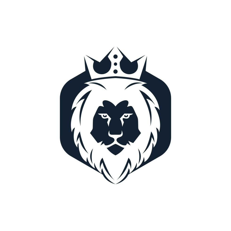 création vectorielle de logo tête de lion. concept de signe de tête de roi lion. vecteur