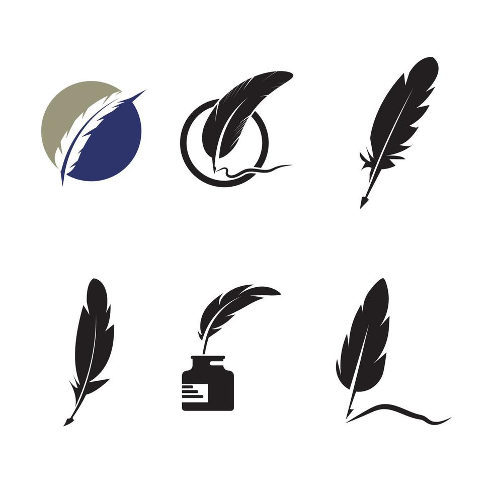 plume icône vector illustration design logo