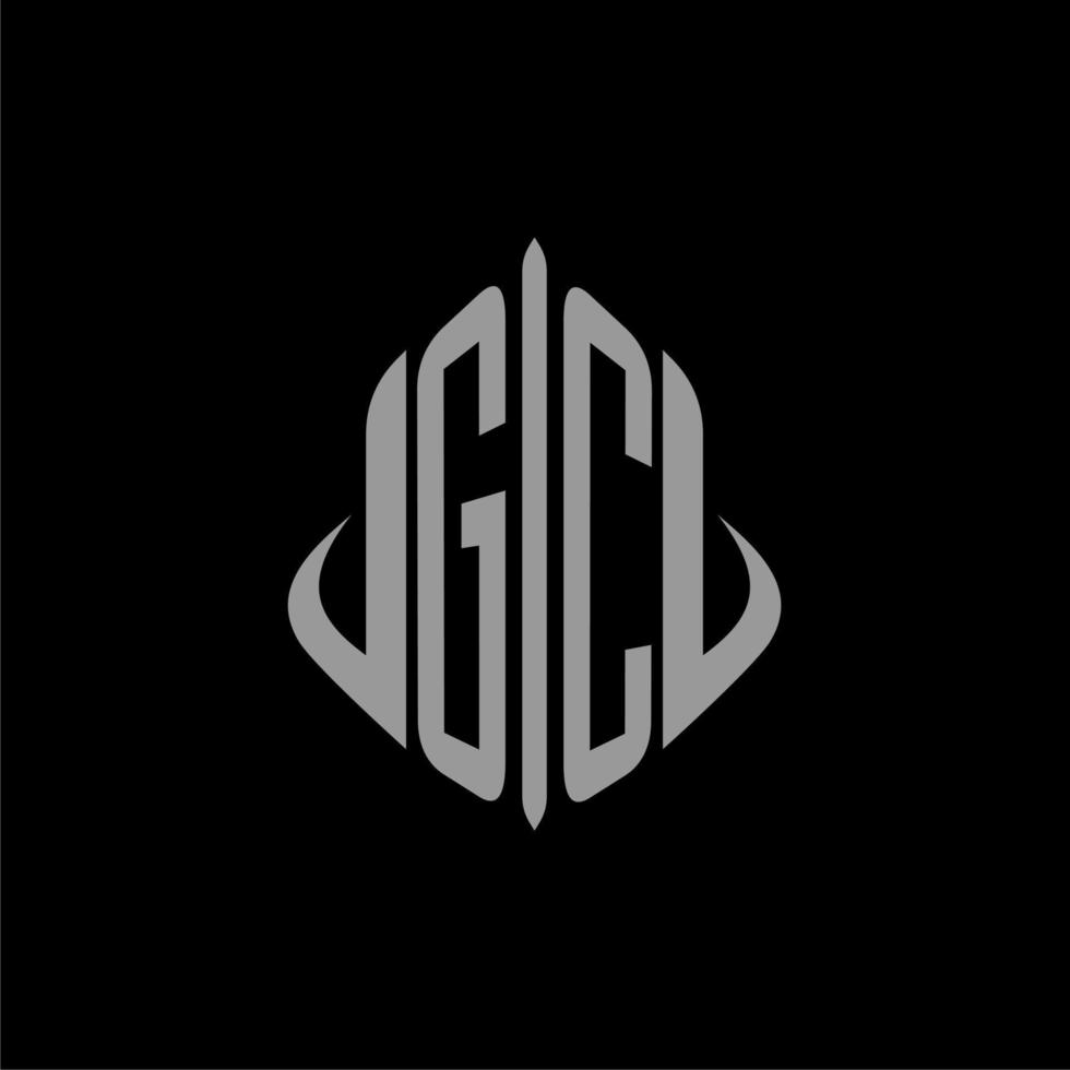 gc monogramme initial immobilier avec conception de bâtiment vecteur