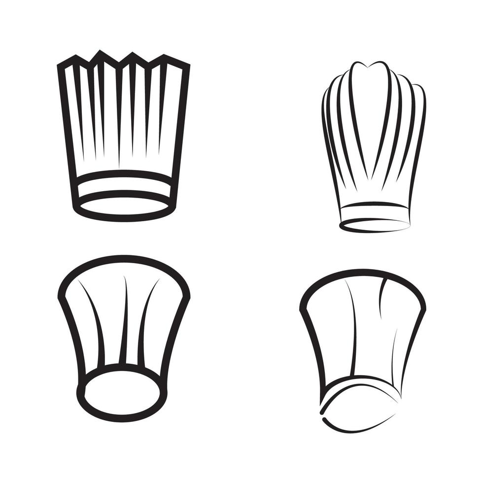 modèle de logo de chef de chapeau vecteur