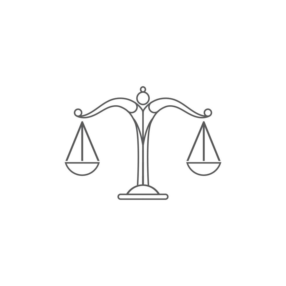 modèle de logo de droit de la justice vecteur