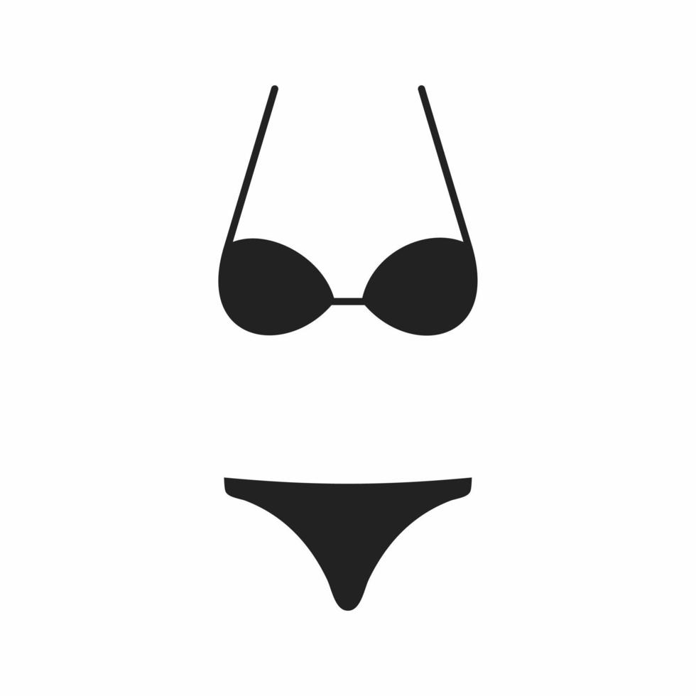 icône plate bikini vecteur