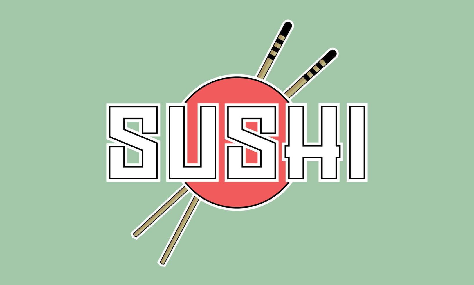 modèle de vecteur de logo de restaurant de sushi